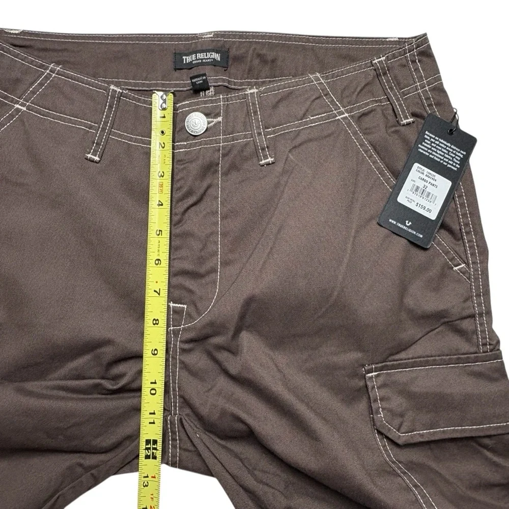 NEW True Religion Cargo Pants Mens Size 32 Bracken Brown Style 108335 (32x32)